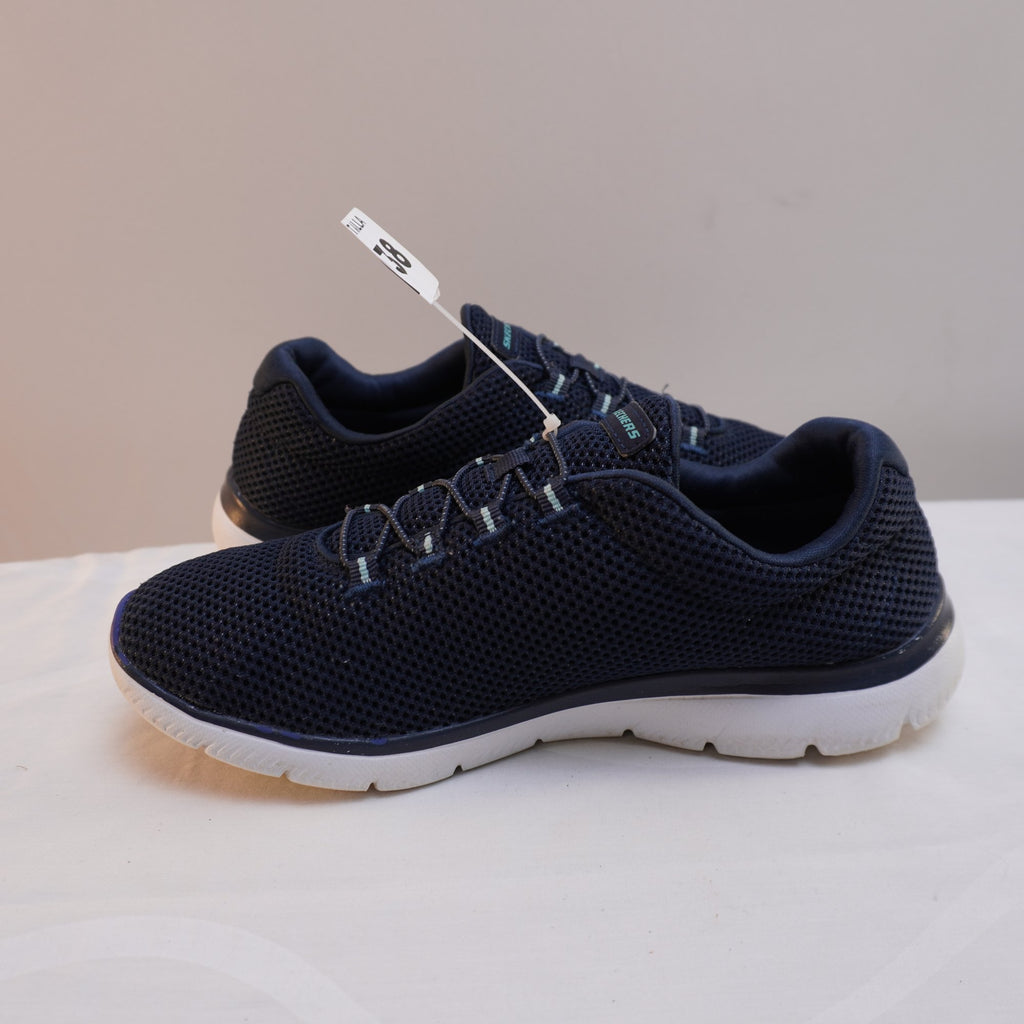 Zapatillas Skechers para Mujer Usadas - Azul Marino, Talla 38