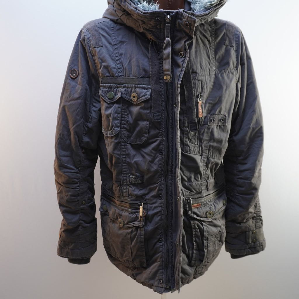 Parka Khujo para Hombre Usada - Gris, XXL