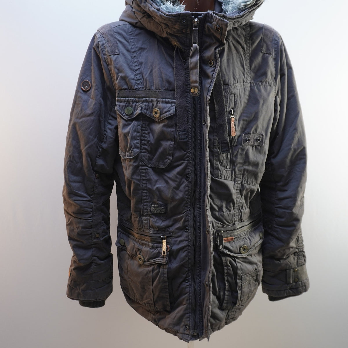 Parka Khujo para Hombre Usada - Gris, XXL