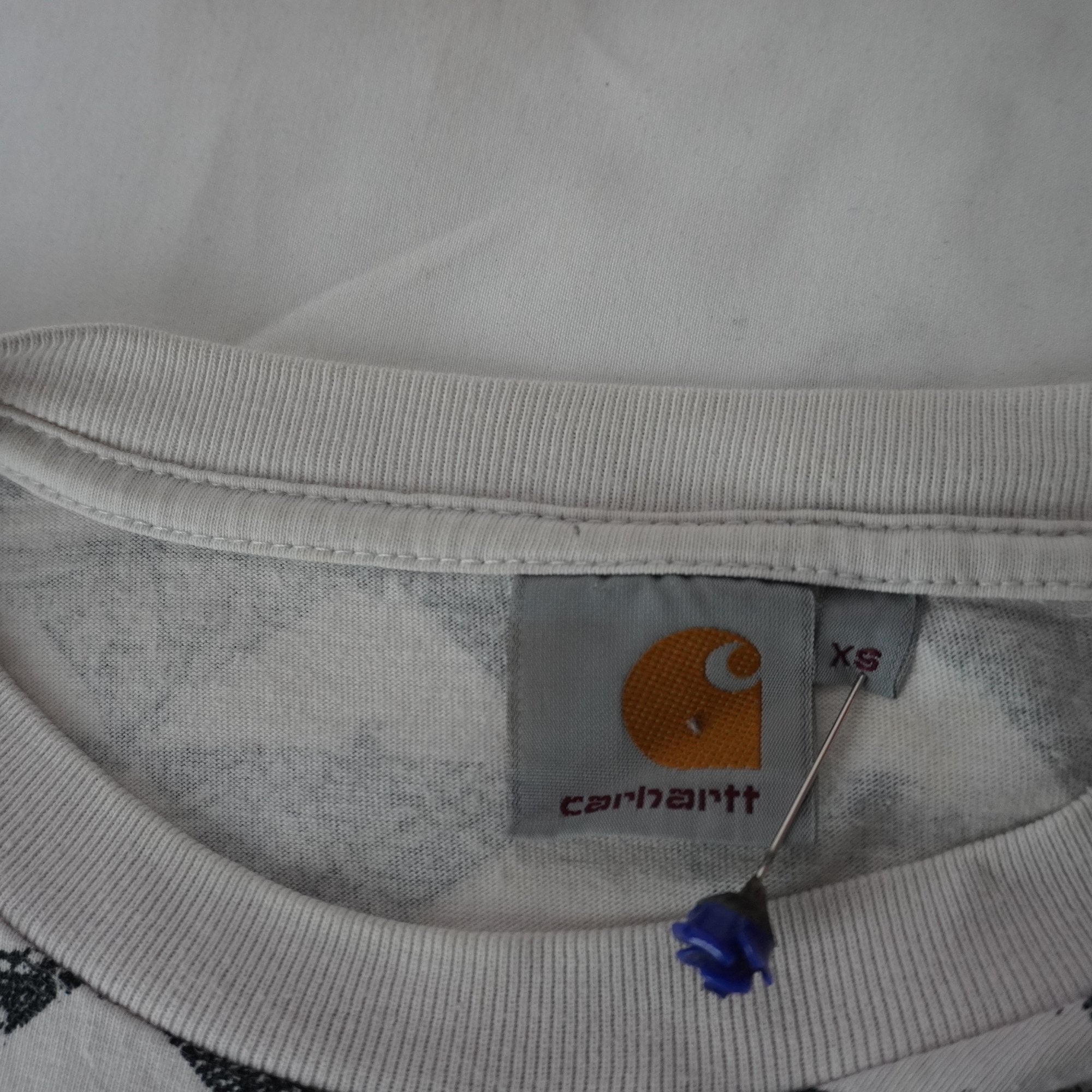 Camiseta de Manga Corta Carhartt para Hombre - Gris, XS, Usada en Muy Buen Estado