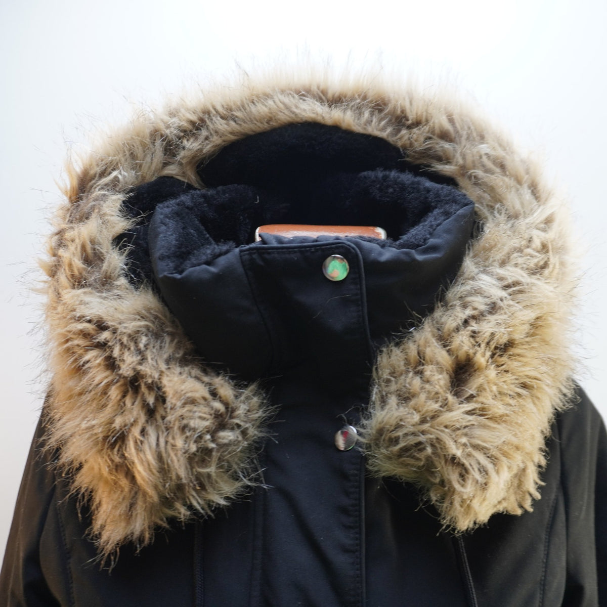 Parka Zara para Mujer Usada - Negra, XS
