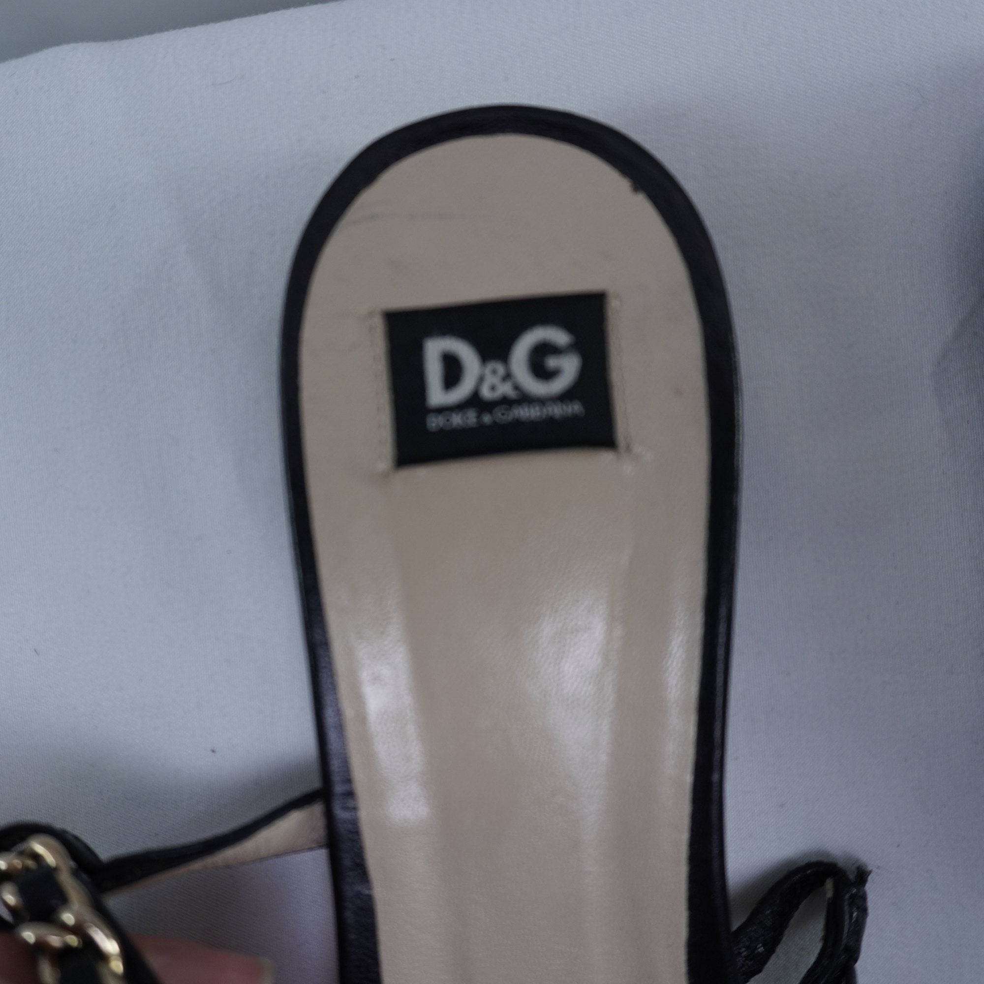 Sandalias Dolce & Gabbana para Mujer - Negro, Talla 38, Usadas en Muy Buen Estado