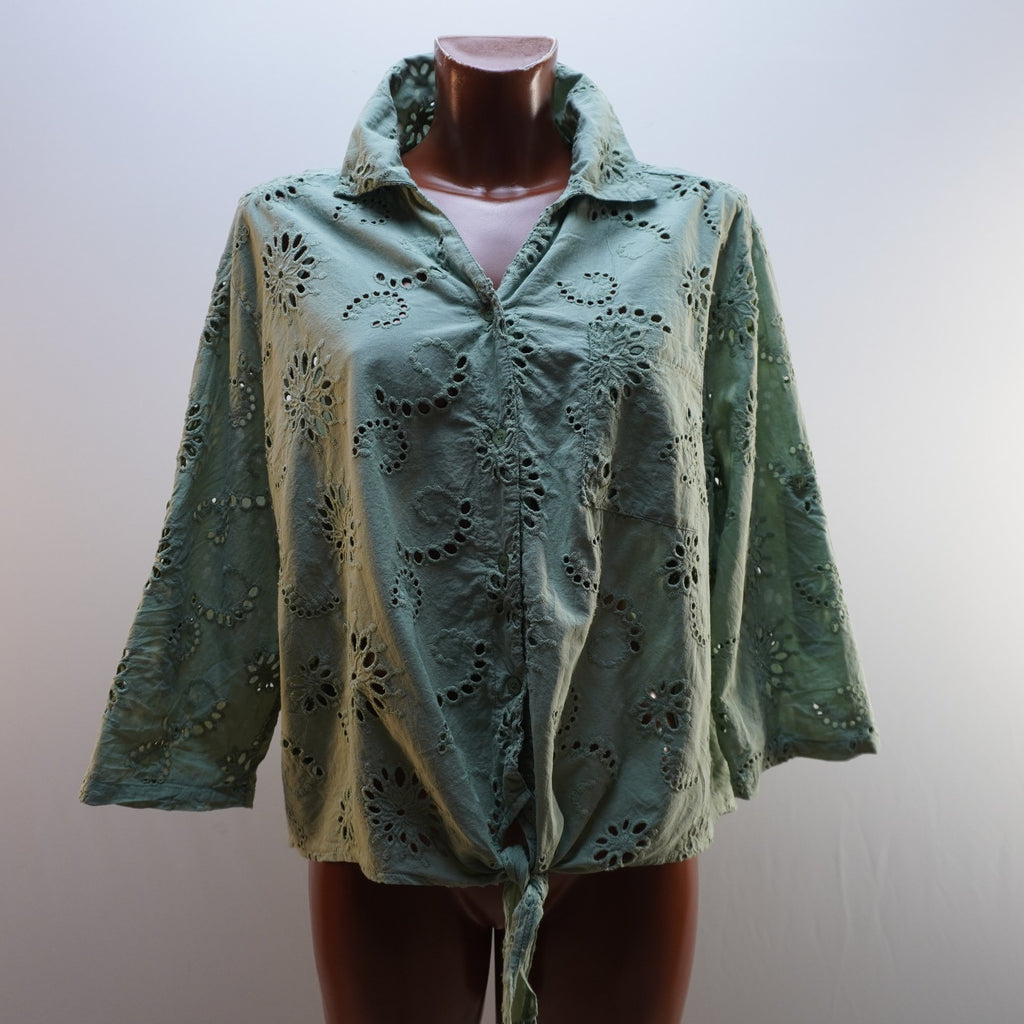 Camisa de Vestir Pescara para Mujer Verde - XL, Usada en Muy Buen Estado