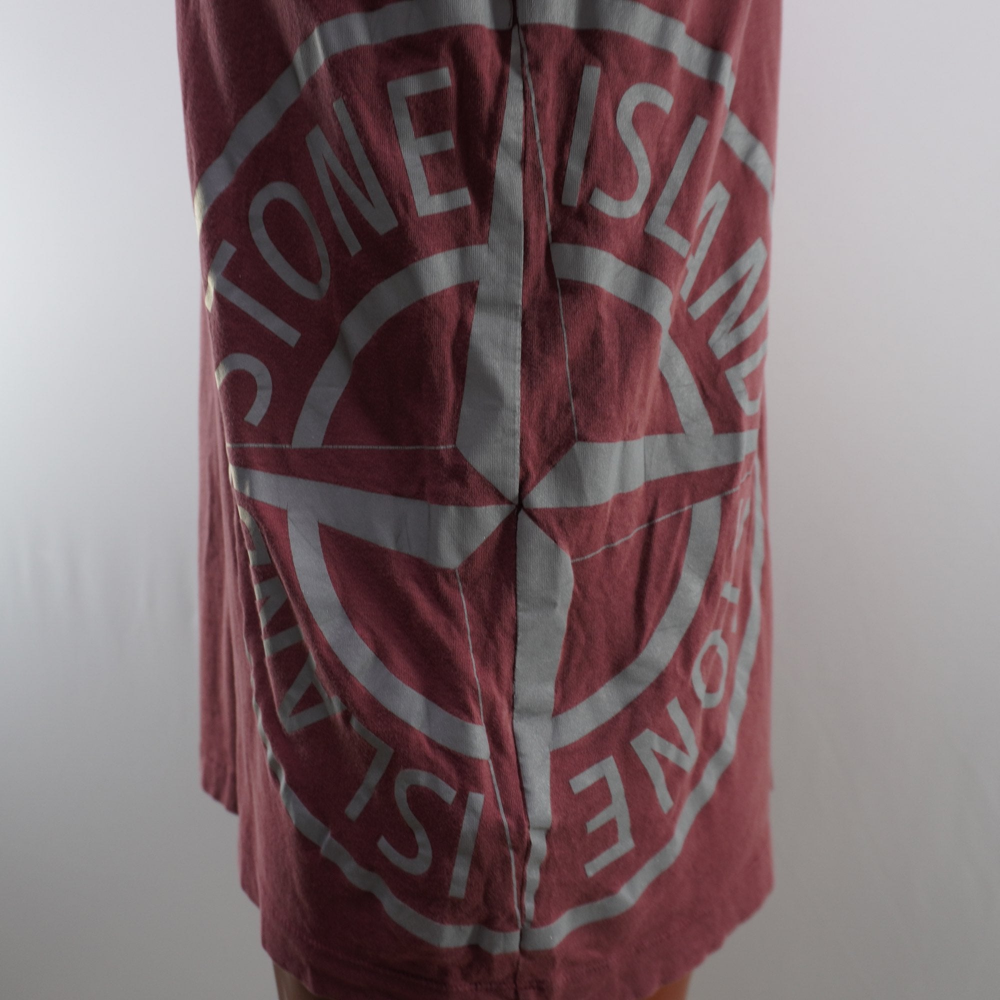 Camiseta de Manga Corta Stone Island para Hombre Usada - Roja, L