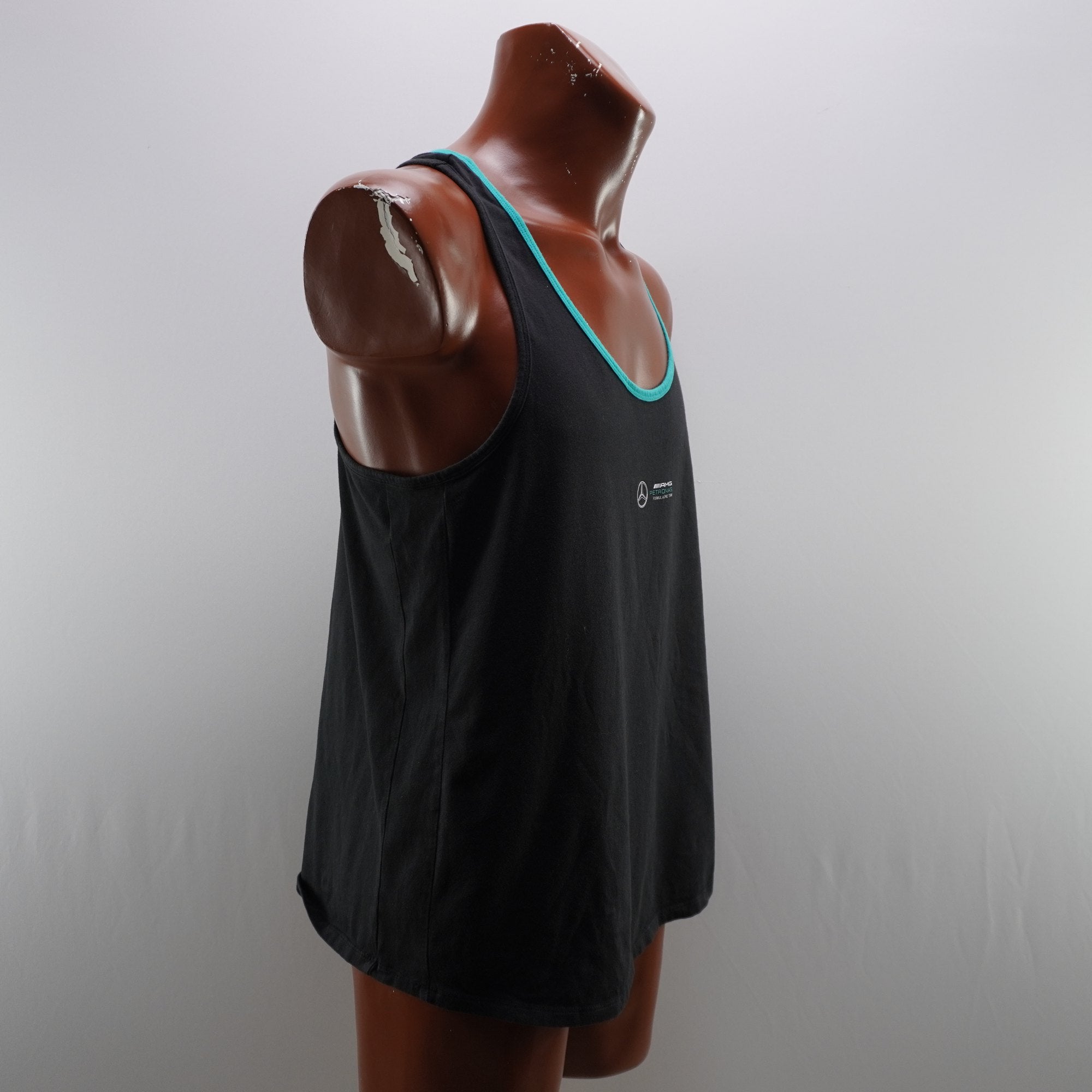 Camiseta sin Mangas Mercedes Benz para Hombre Usada - Negra, XXL