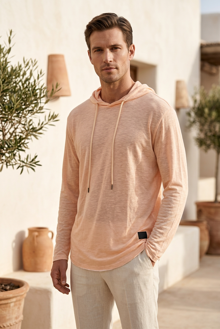 Sudadera con Capucha Siimhwrss para Hombre Usada - Beige, XXXL