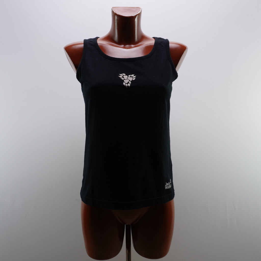 Camiseta de Manga Corta Jack Wolfskin para Mujer - Negro, M, Usada en Muy Buen Estado