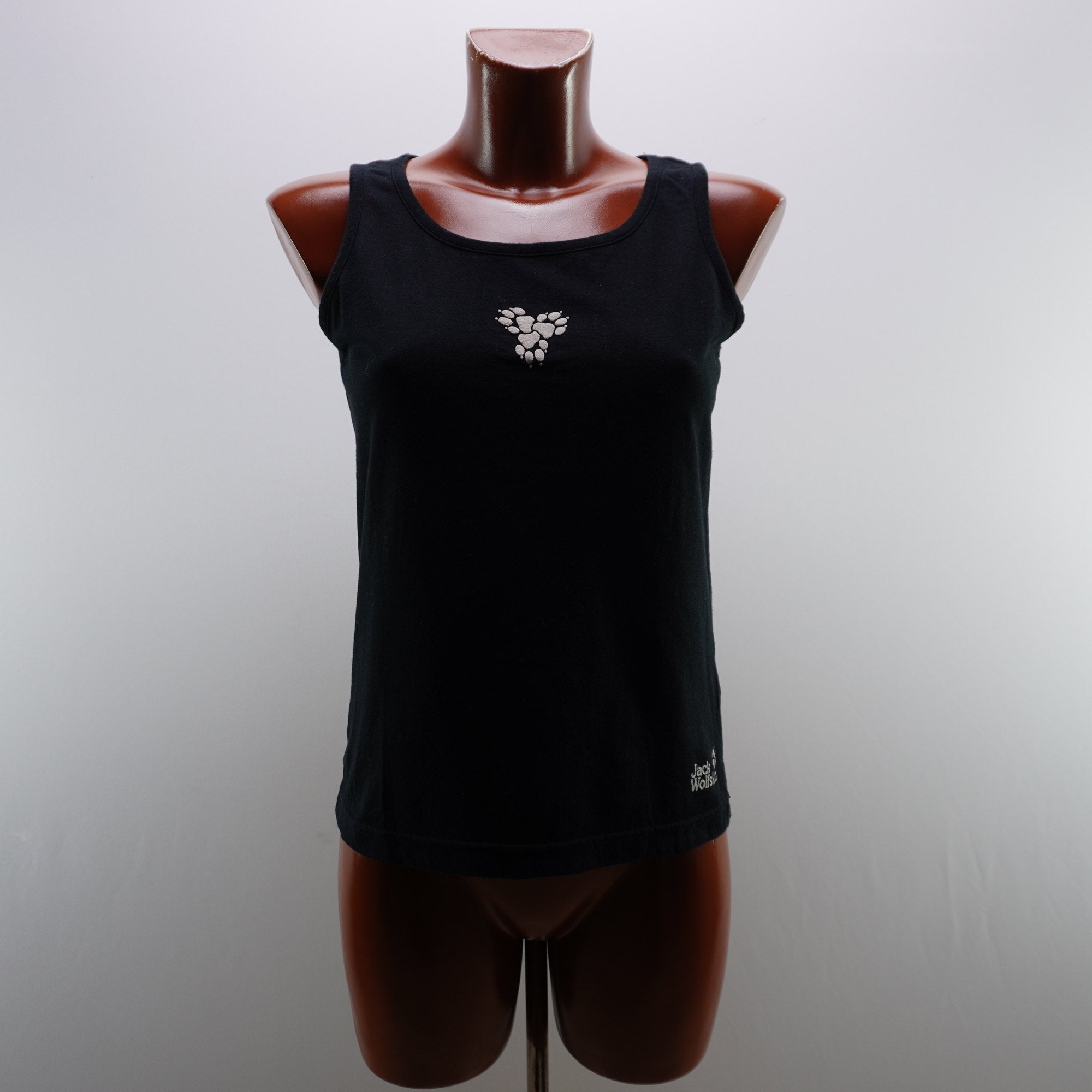 Camiseta de Manga Corta Jack Wolfskin para Mujer - Negro, M, Usada en Muy Buen Estado