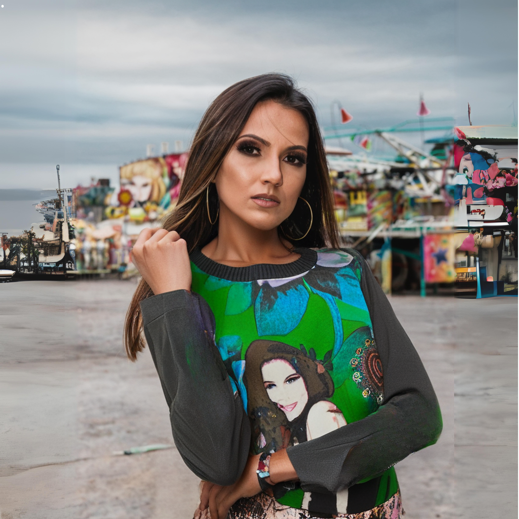 Women's Sweater Desigual. Multicolor. M. Used. Good