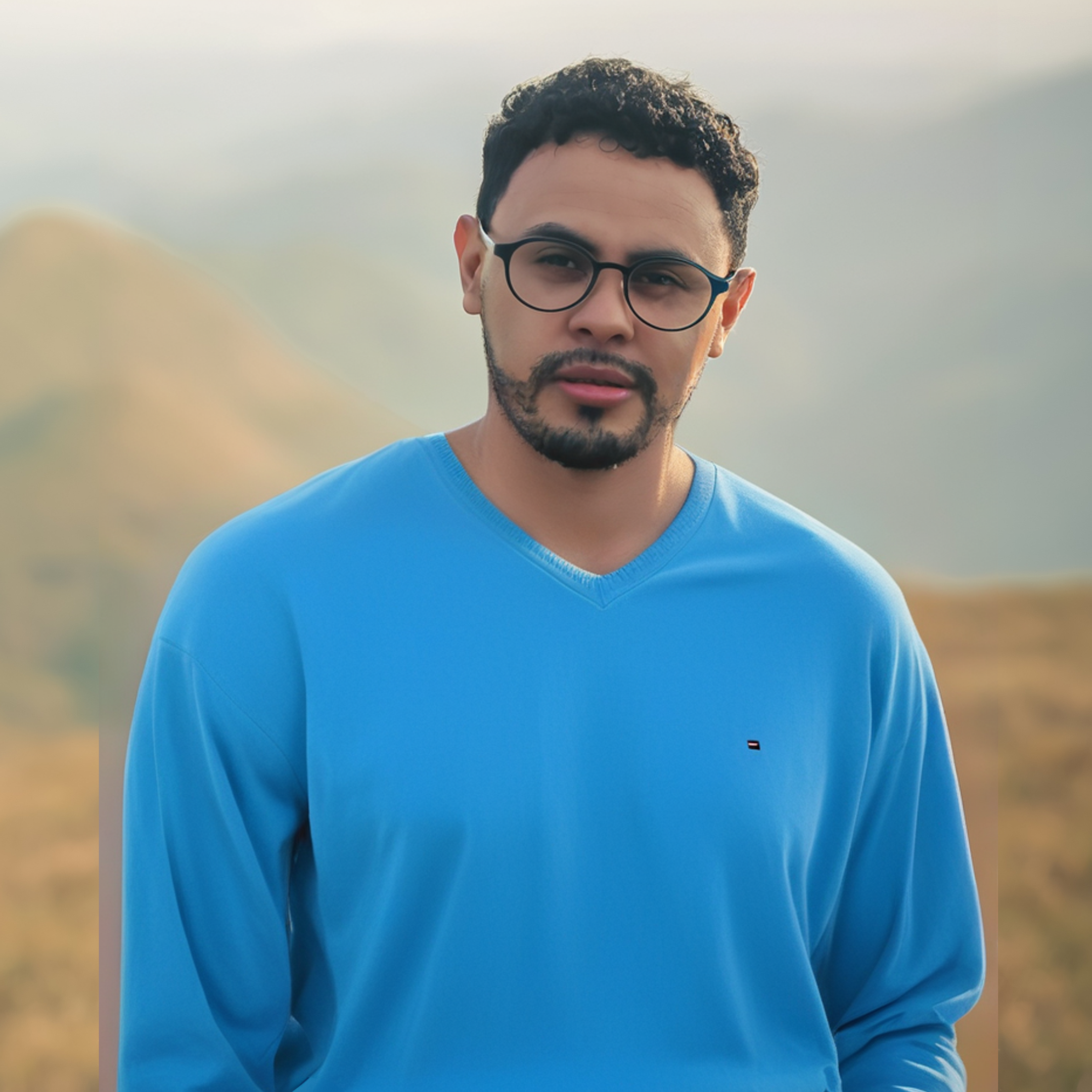 Men's Sweater Tommy Hilfiger. Blue. XXL. Used. Good