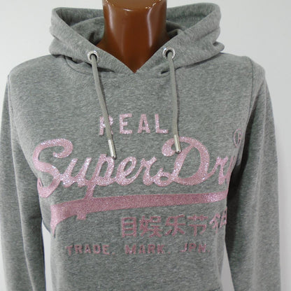 Sudadera con capucha para mujer Superdry. Gris. M.Usado. Bien