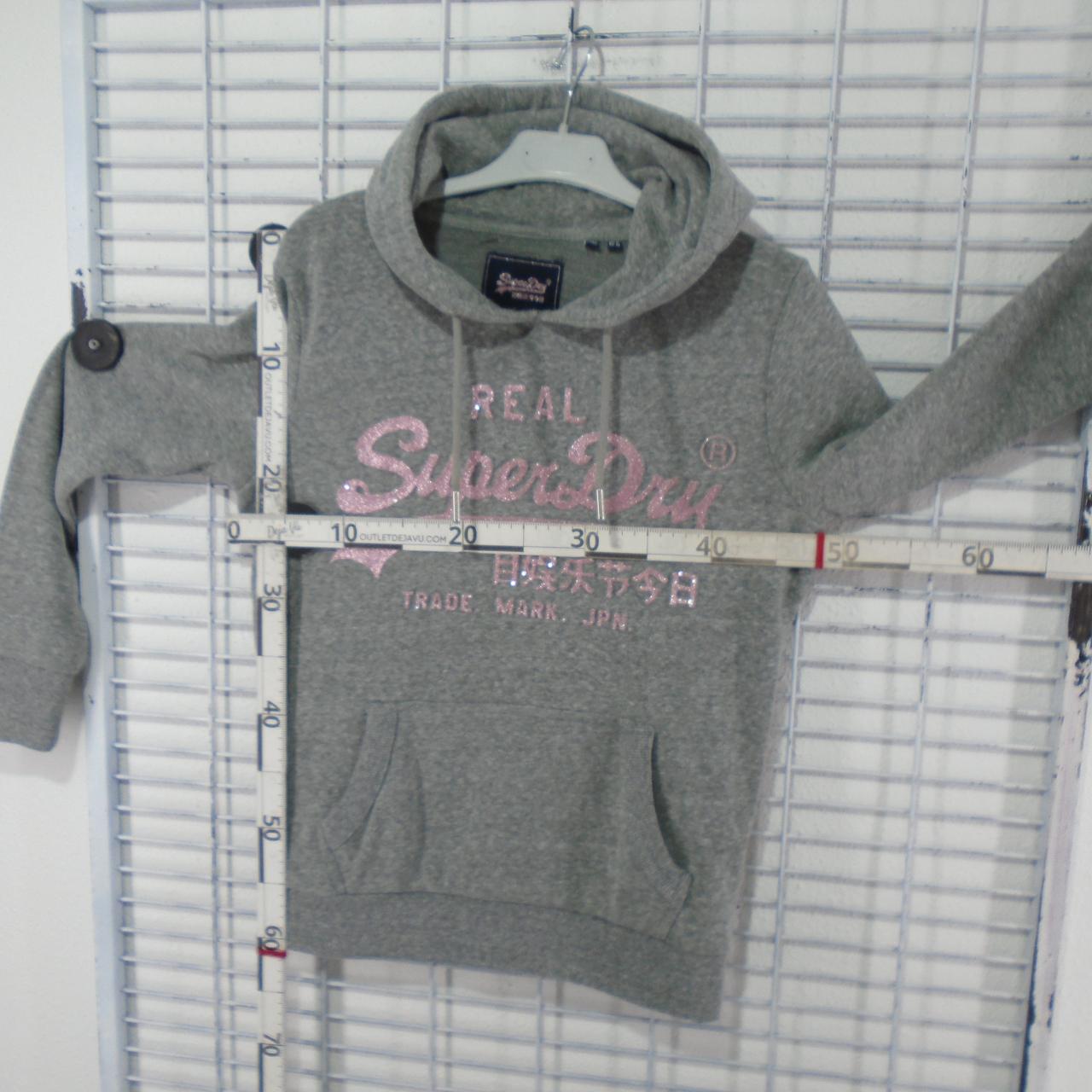 Sudadera con capucha para mujer Superdry. Gris. M.Usado. Bien