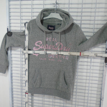 Sudadera con capucha para mujer Superdry. Gris. M.Usado. Bien