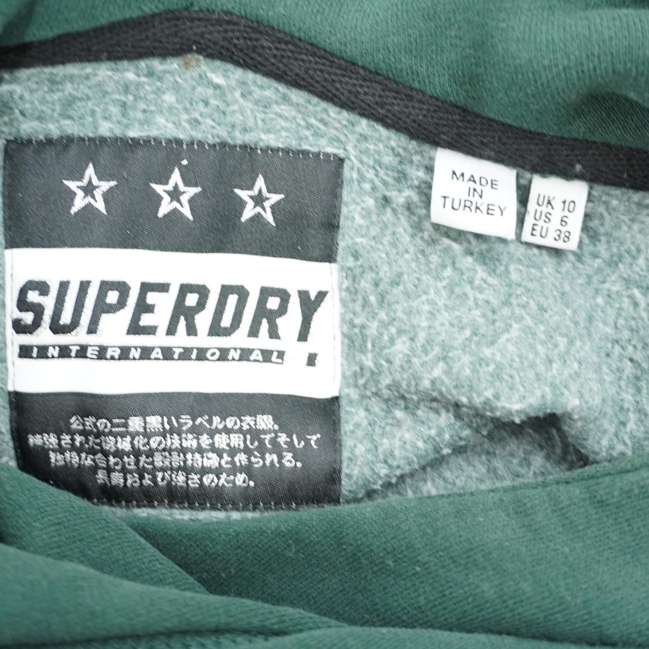 Vestido con capucha para mujer Superdry. Verde. M. Usado. En buen estado