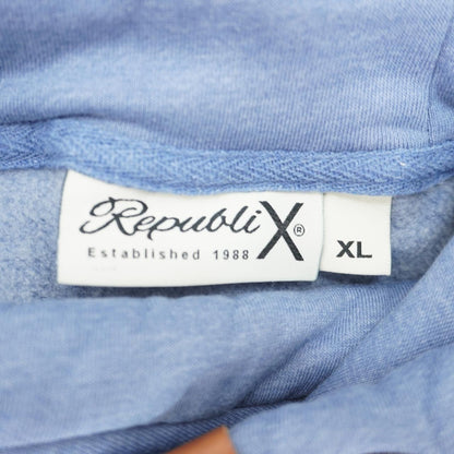 Sudadera con capucha para hombre Republi X. Azul. XL. Usada. Buena calidad