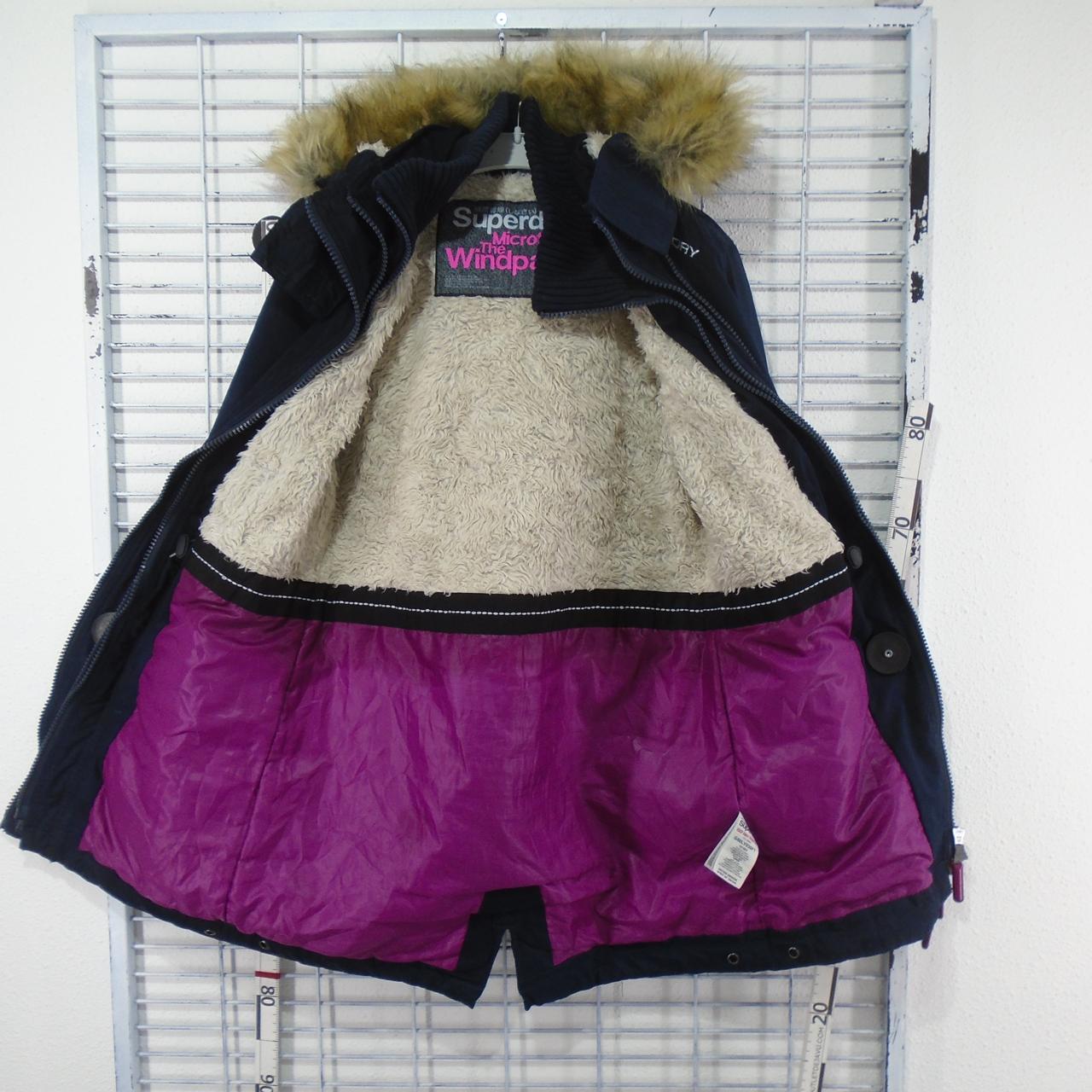 Parka para mujer Superdry. Azul oscuro. S. Usado. Bien