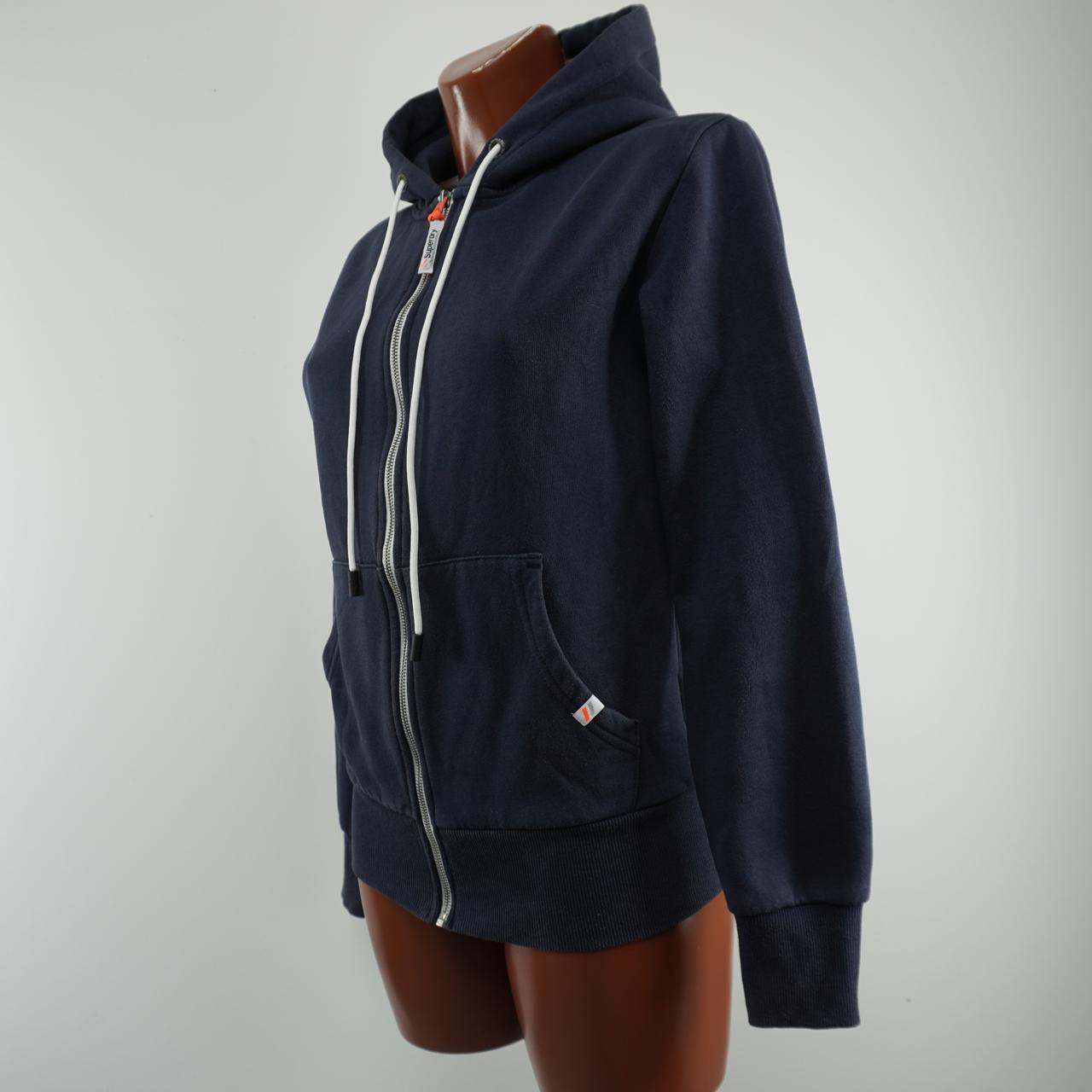 Sudadera con capucha para mujer Superdry. Azul oscuro. Talla XS. Usada. En buen estado.