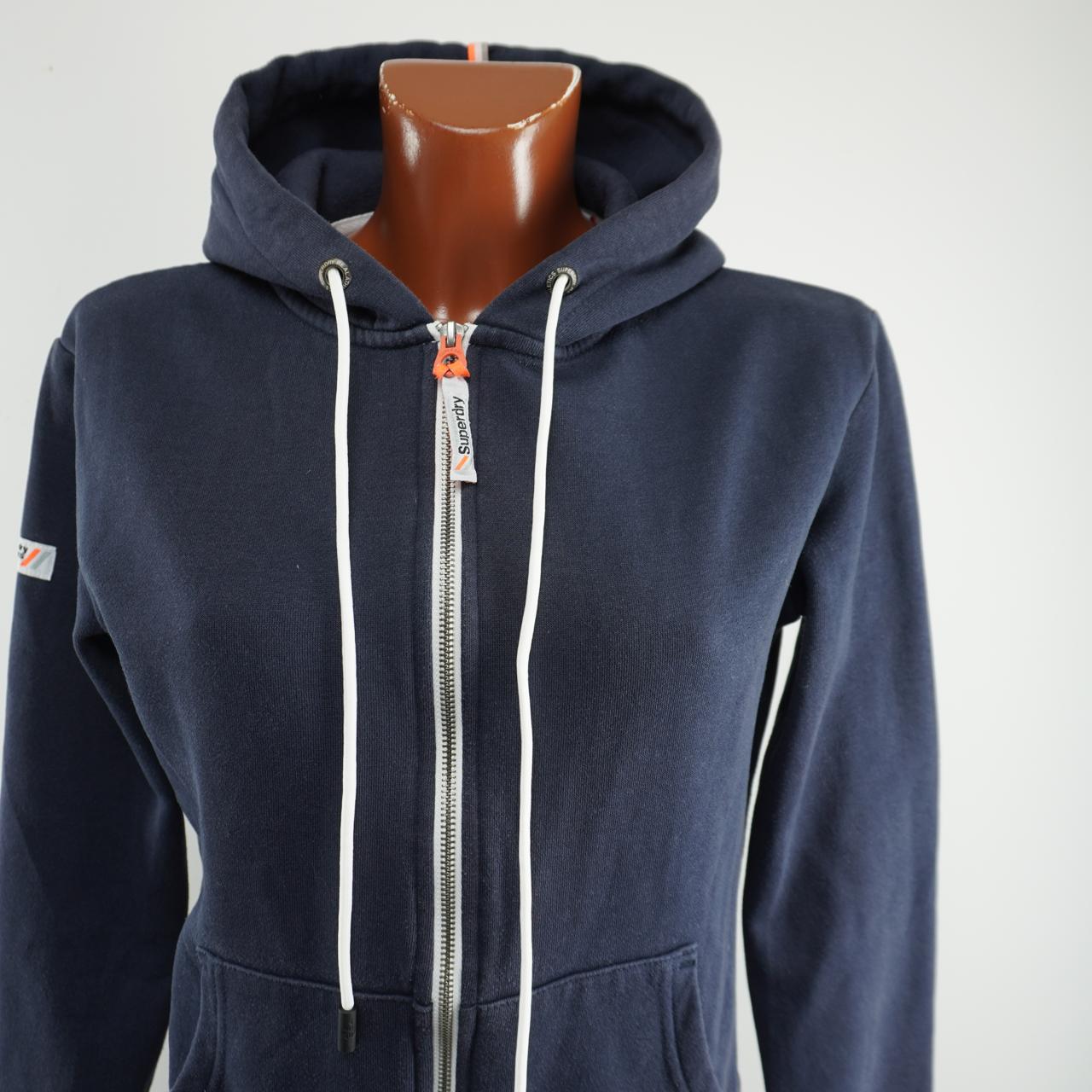 Sudadera con capucha para mujer Superdry. Azul oscuro. Talla XS. Usada. En buen estado.