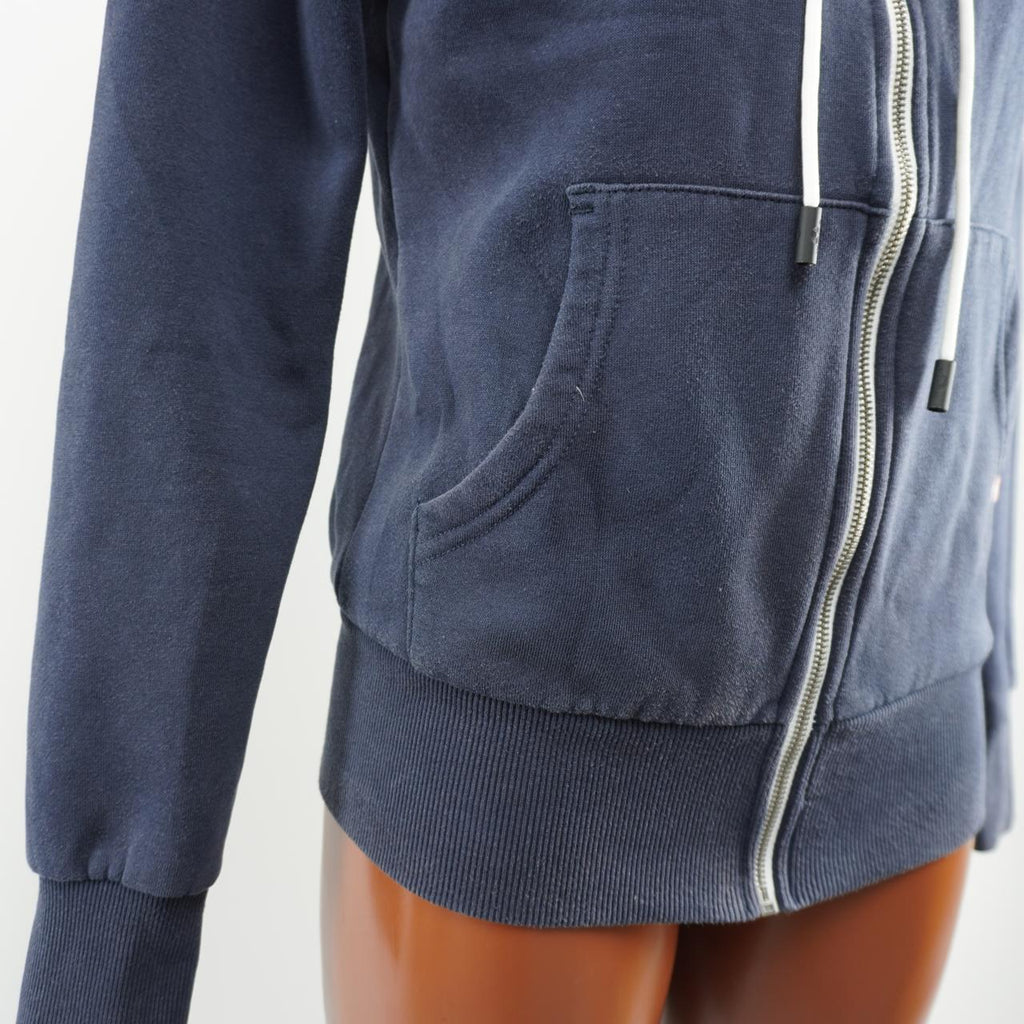 Sudadera con capucha para mujer Superdry. Azul oscuro. Talla XS. Usada. En buen estado.