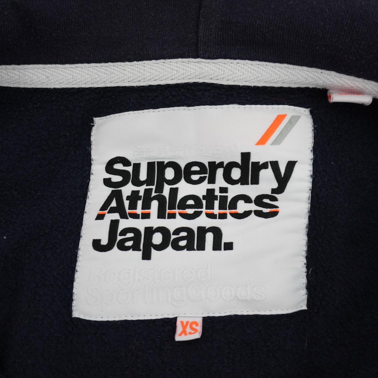 Sudadera con capucha para mujer Superdry. Azul oscuro. Talla XS. Usada. En buen estado.