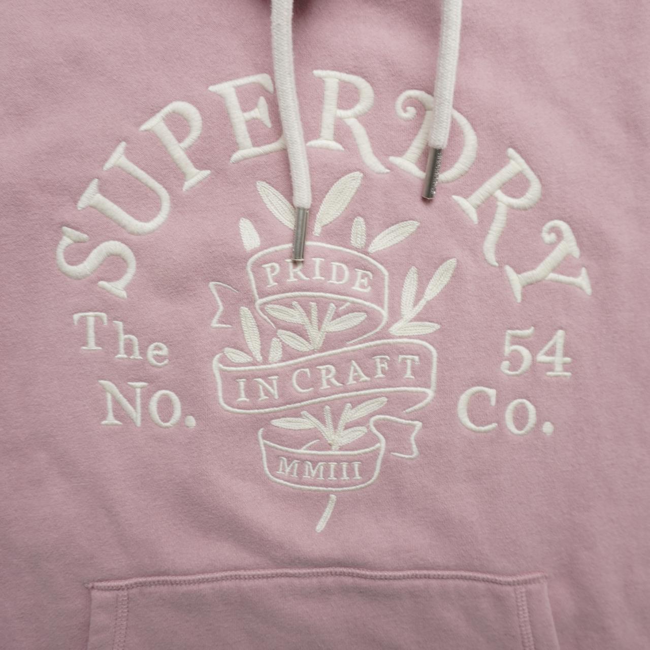 Sudadera con capucha para mujer Superdry. Rosa. L.Usado. Bien