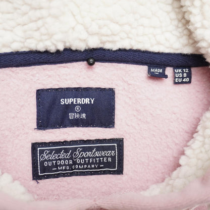 Sudadera con capucha para mujer Superdry. Rosa. L.Usado. Bien