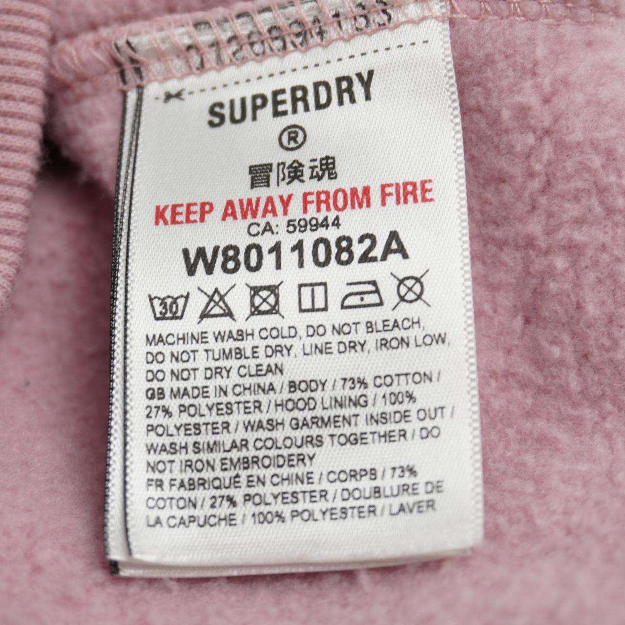 Sudadera con capucha para mujer Superdry. Rosa. L.Usado. Bien