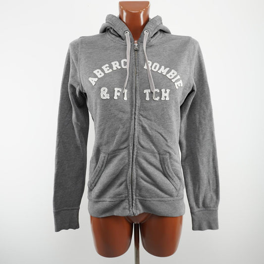 Sudadera con capucha para mujer Abercrombie &amp; Fitch. Gris. Talla L. Usada. En buen estado.