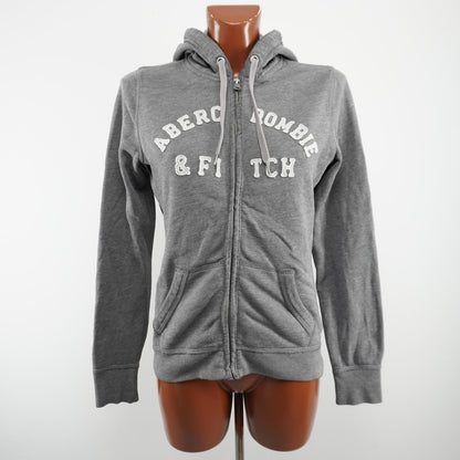 Sudadera con capucha para mujer Abercrombie &amp; Fitch. Gris. Talla L. Usada. En buen estado.