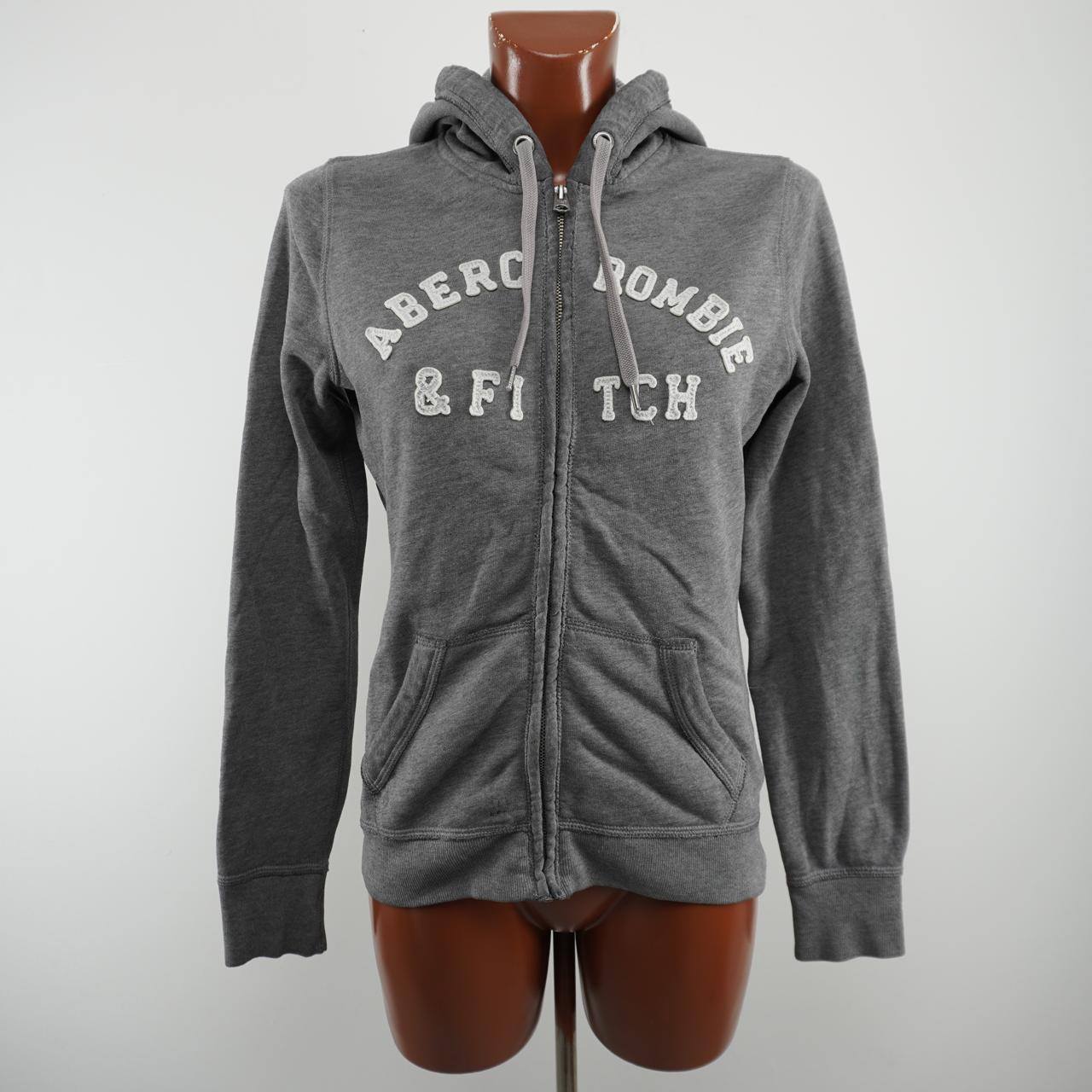 Sudadera con capucha para mujer Abercrombie &amp; Fitch. Gris. Talla L. Usada. En buen estado.