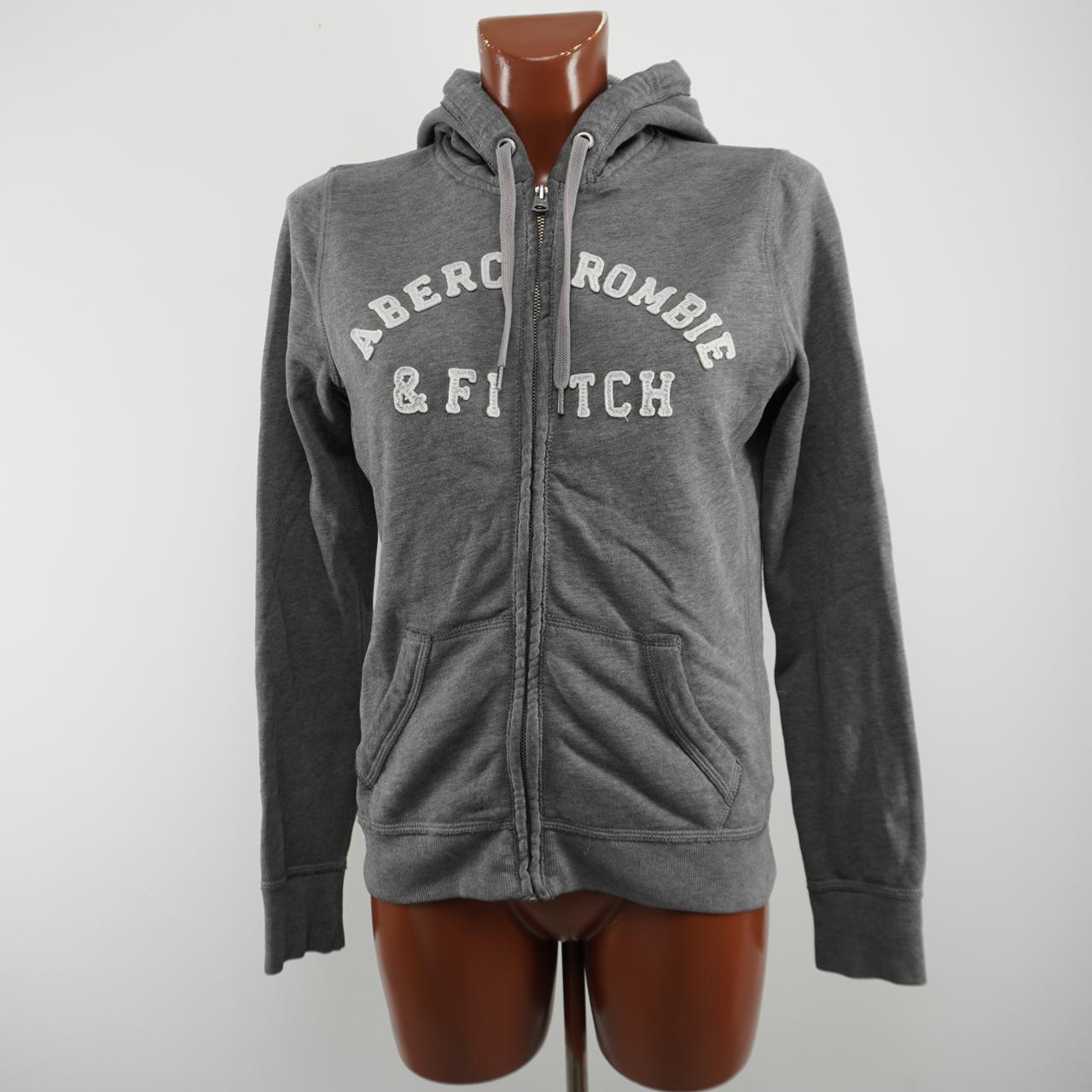 Sudadera con capucha para mujer Abercrombie &amp; Fitch. Gris. Talla L. Usada. En buen estado.