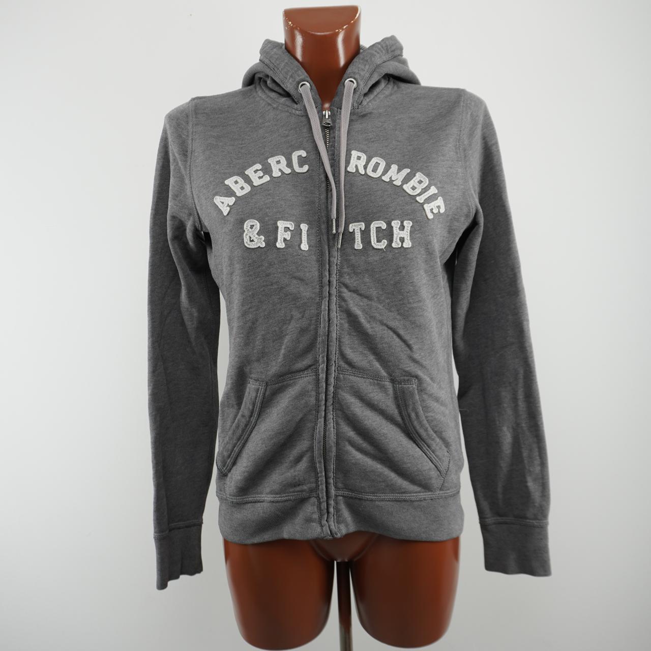 Sudadera con capucha para mujer Abercrombie &amp; Fitch. Gris. Talla L. Usada. En buen estado.