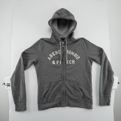 Sudadera con capucha para mujer Abercrombie &amp; Fitch. Gris. Talla L. Usada. En buen estado.