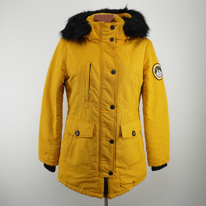 Parka de mujer Superdry. Amarillo. M. Usado. Bien