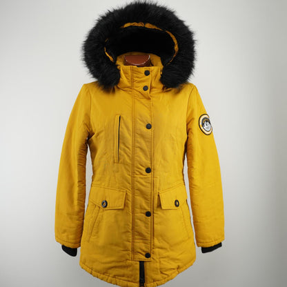 Parka de mujer Superdry. Amarillo. M. Usado. Bien