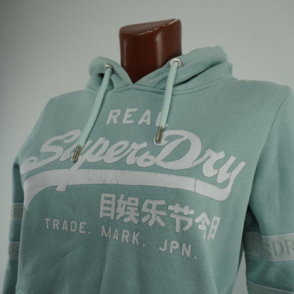 Sudadera con capucha para mujer Superdry. Gris. L.Usado. Bien