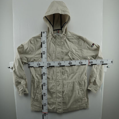 Parka Tommy Hilfiger para mujer. Gris. Talla L. Usada. Buena calidad