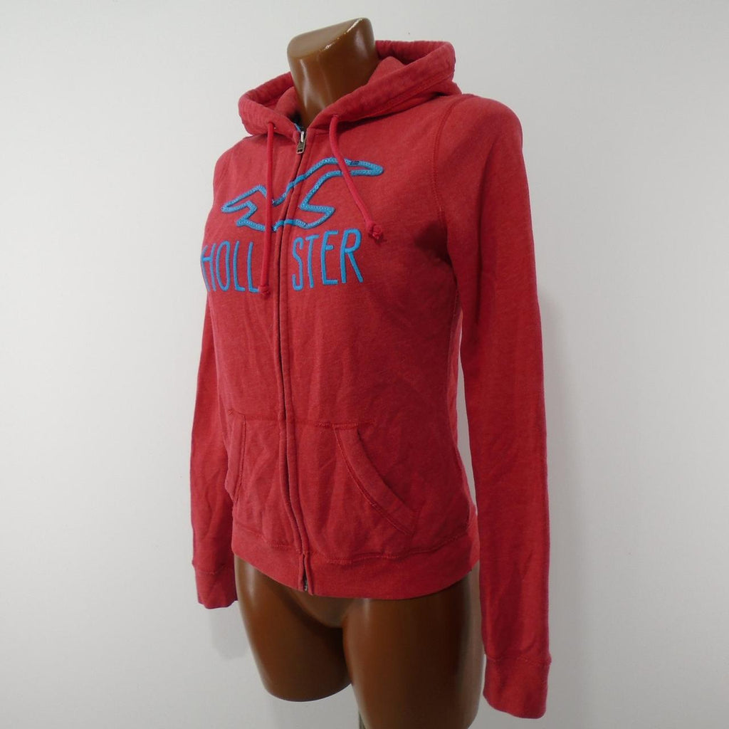 Sudadera con capucha para mujer Hollister. Rojo. XS. Usado. Bien