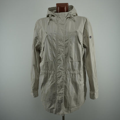 Parka Tommy Hilfiger para mujer. Gris. Talla L. Usada. Buena calidad