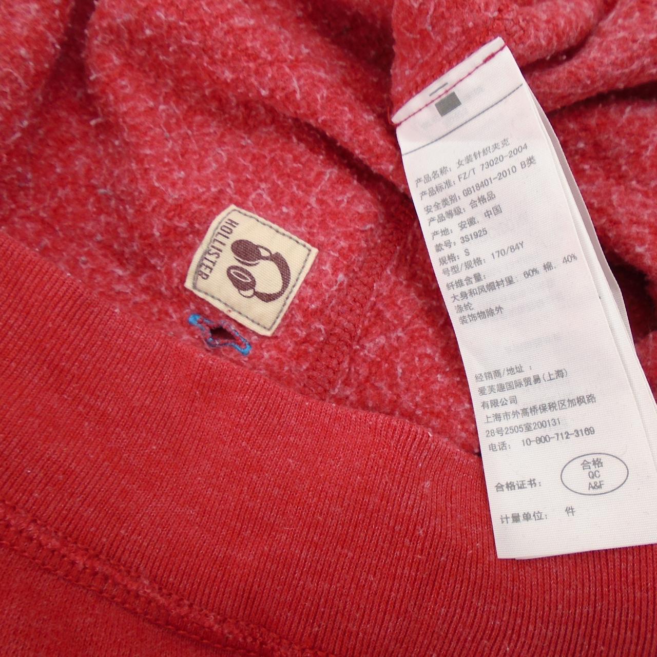 Sudadera con capucha para mujer Hollister. Rojo. XS. Usado. Bien