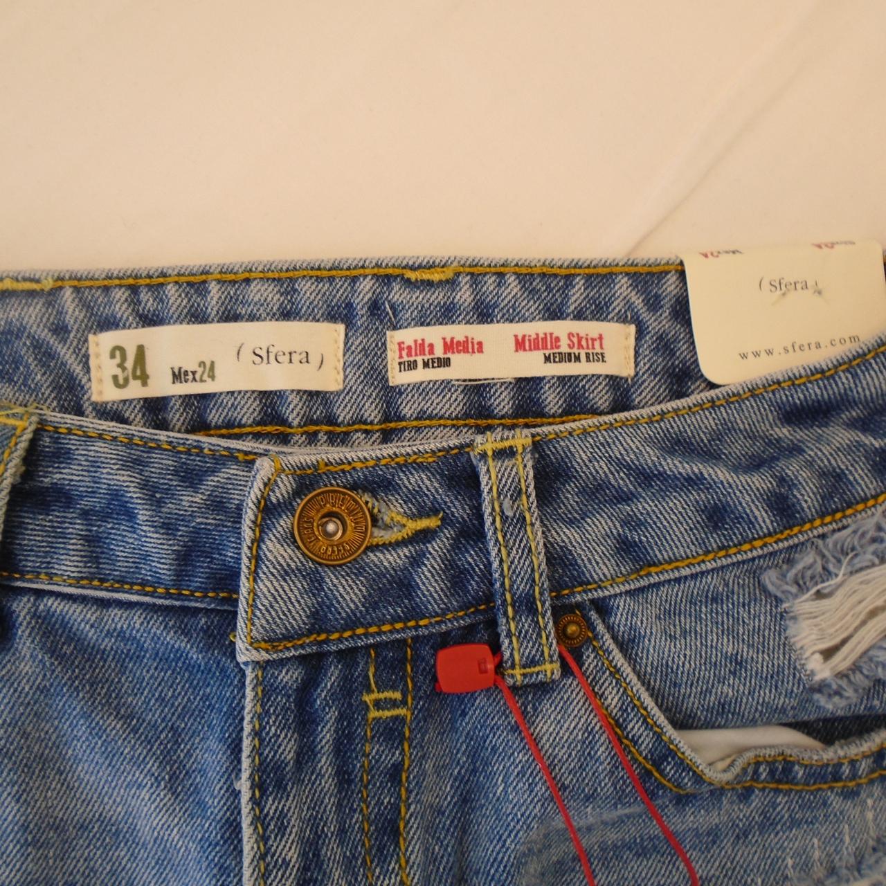 Falda Mujer Sfera. Azul. XS. Nuevo con las etiquetas