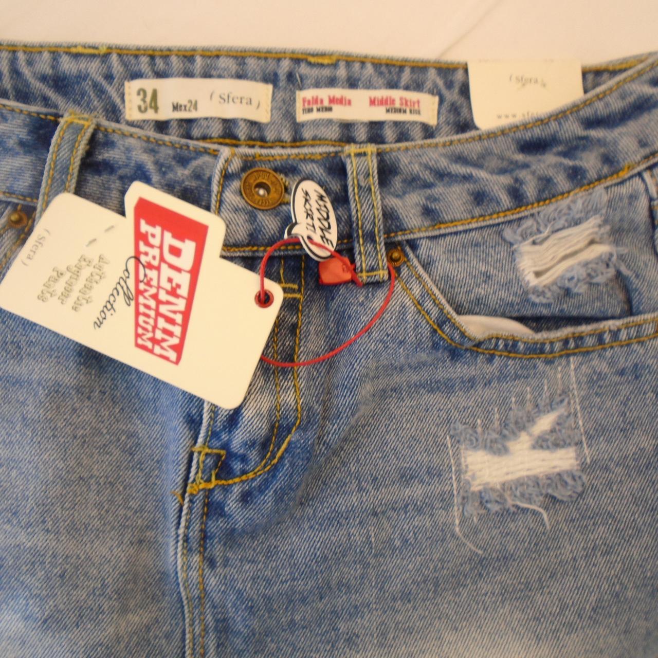 Falda Mujer Sfera. Azul. XS. Nuevo con las etiquetas