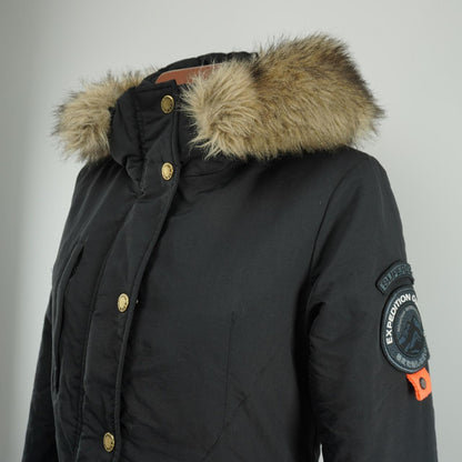 Women's Parka Superdry. Black. M. Used. Good