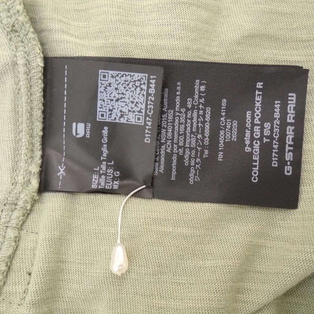 Men's T-Shirt G-Star. Green. L. Used. Very good