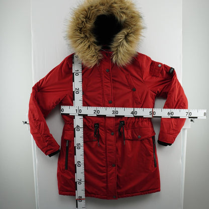 Women's Parka Superdry. Red. L. Used. Good