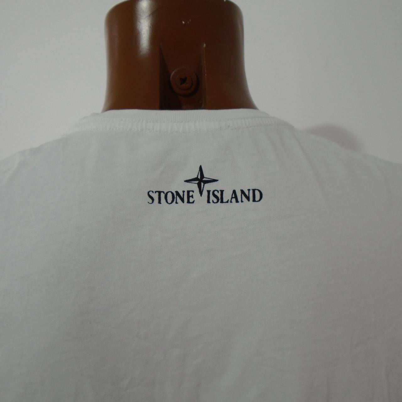 Herren-T-Shirt Stone Island. Weiß. M. Gebraucht. Sehr gut