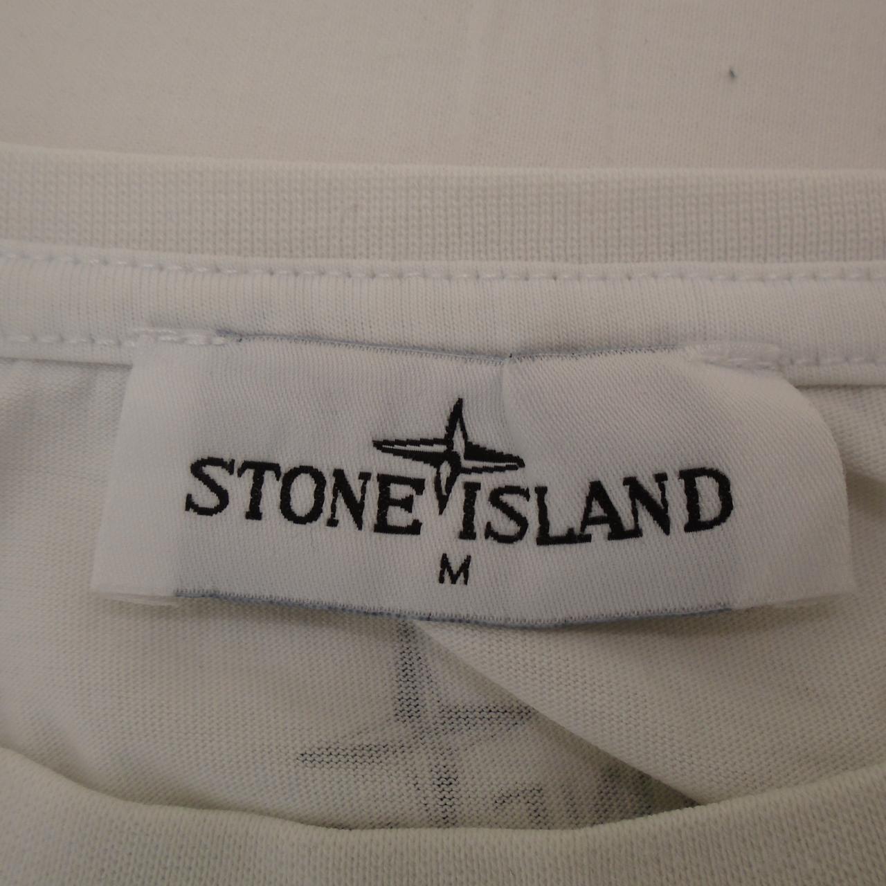 Men's T-Shirt Stone Island. White. M. Used. Very good