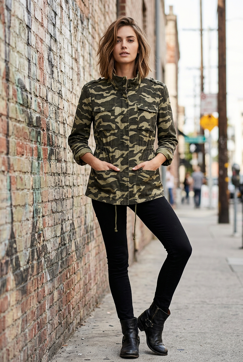 Forever 21 women’s jacket, khaki, size M — secondhand
