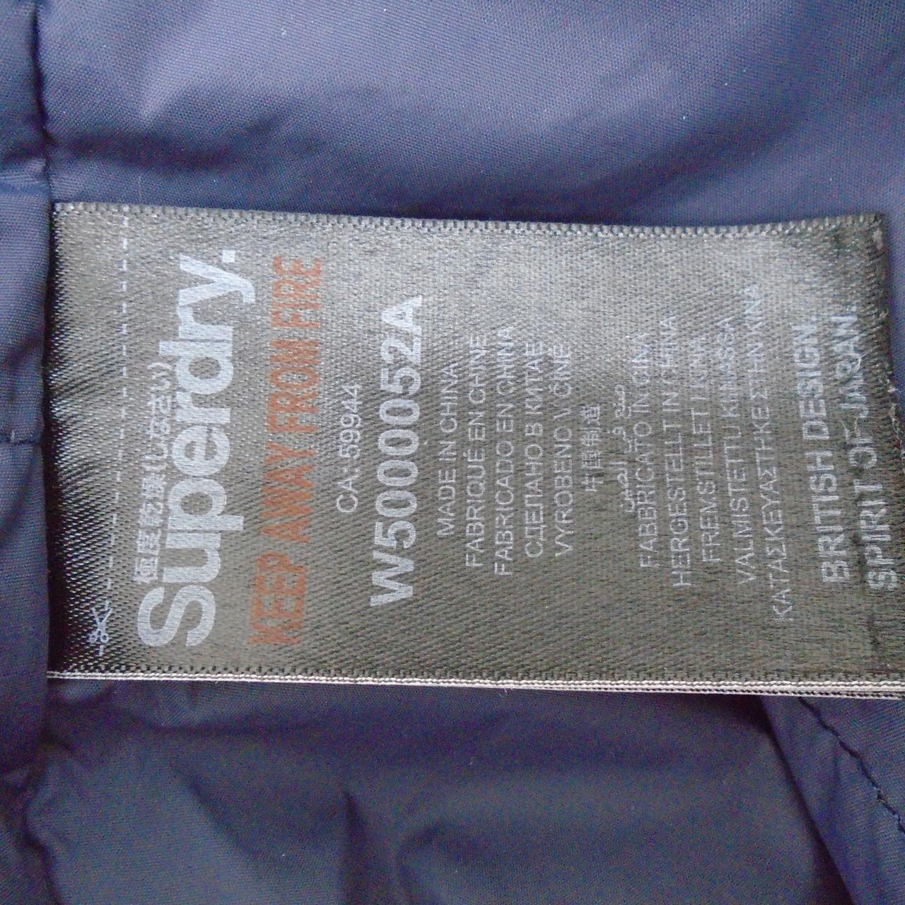 Parka de mujer Superdry. Azul oscuro. XL. Usado. Bien