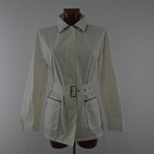 Burberry chaqueta mujer blanco Talla XXL detalle textura algodón